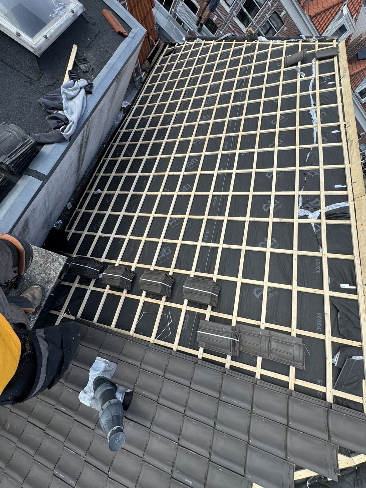 Dakconstructie en pannen leggen